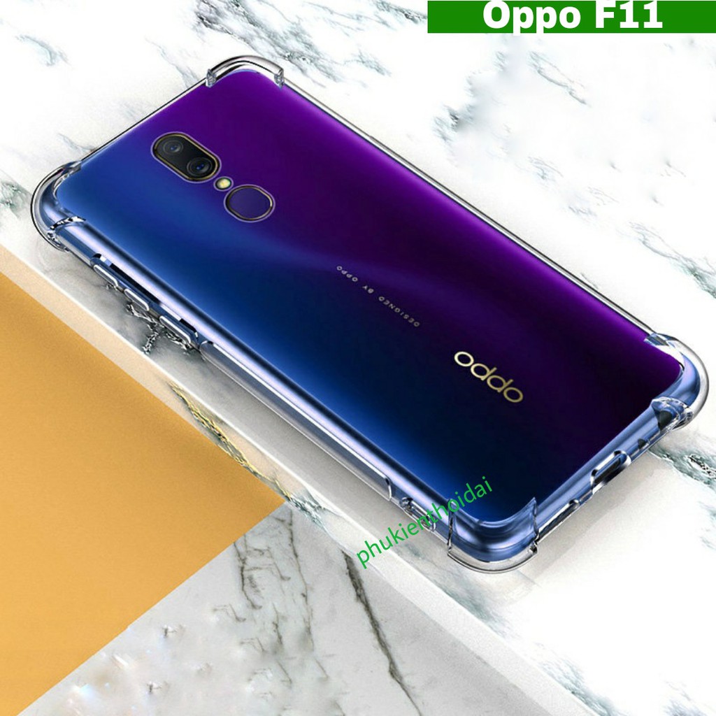 Ốp lưng Oppo F11 / F9 / F11 Pro / Oppo A16K dẻo trong suốt lồi 4 góc chống sốc thế hệ mới bảo vệ camera chống ố vàng