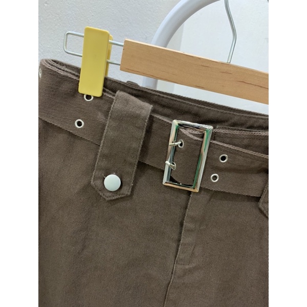 Chân váy Jeans nữ  kèm belt đai bản to ullzang - Hàng có sẵn