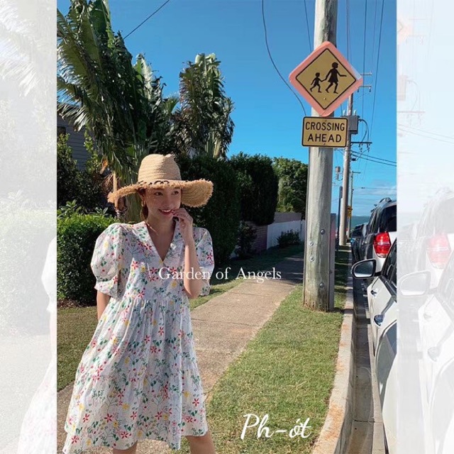 Váy baby doll hoa nhí