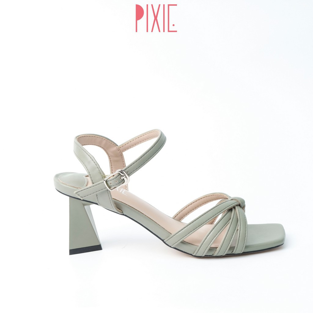 [Mã WABRPX55 giảm 12% đơn 99K] Giày Sandal Cao Gót Đế Vuông Quai Thắt Pixie X570