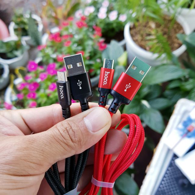 Cáp sạc hoco dây dù dài 1m Micro USB/Type-C/