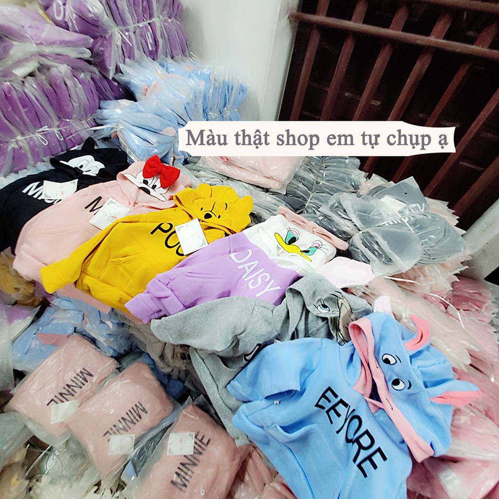 Áo Hoodie Mũ Trùm Đầu Cho Bé Trai Bé Gái vải Nỉ Bông Mềm Mịn hình thú siêu yêu  8-18kg