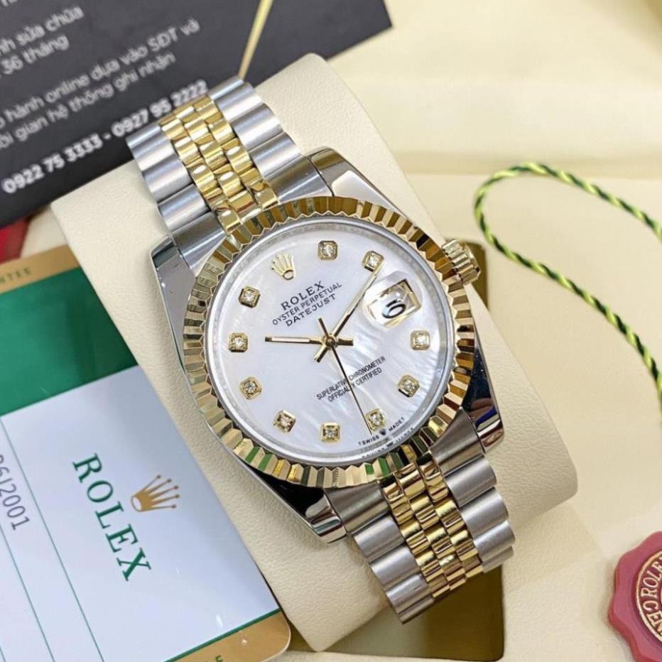 Đồng hồ nam Rolex máy cơ dây kim loại mặt tròn viền băm cao cấp bảo hành 12m DH561 shop62 | BigBuy360 - bigbuy360.vn