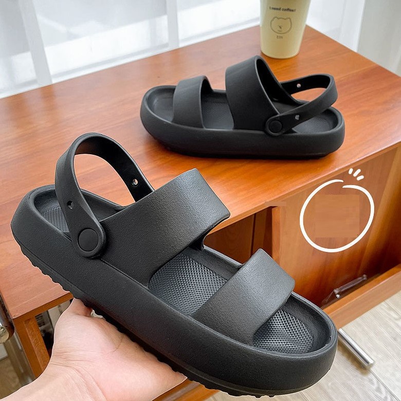 Dép quai ngang ⚡LOẠI 1- ĐẾ 4CM ⚡đế bánh mì có quai sau xinh xắn