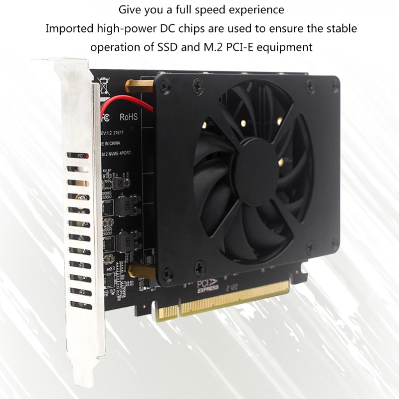 Thẻ chuyển đổi PCIe M.2 NVMe SSD sang PCI-e 4.0 x16 hỗ trợ M.2 (M Key) 2230-80