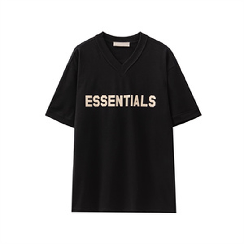Áo Thun Tay Ngắn Cổ Chữ V Dáng Rộng In Chữ logo FEAR OF GOD ESSENTIALS