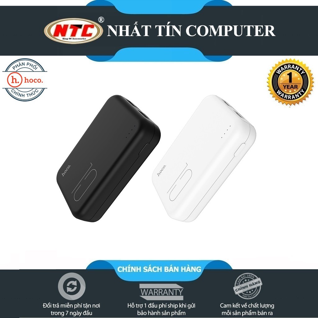 Pin sạc dự phòng mini Hoco J38 10000mAh 2 cổng in/out - Hãng phân phối chính thức