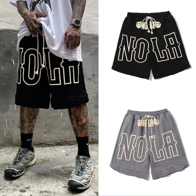 Quần short ống rộng in họa tiết thời trang dành cho nam size M-3XL 2 màu sắc tùy chọn