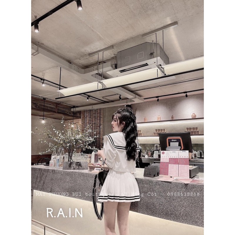 [Mã FAGREEN245 giảm 10% tối đa 30K đơn 99K] sét áo sơ mi thuỷ thủ mix chân váy | BigBuy360 - bigbuy360.vn