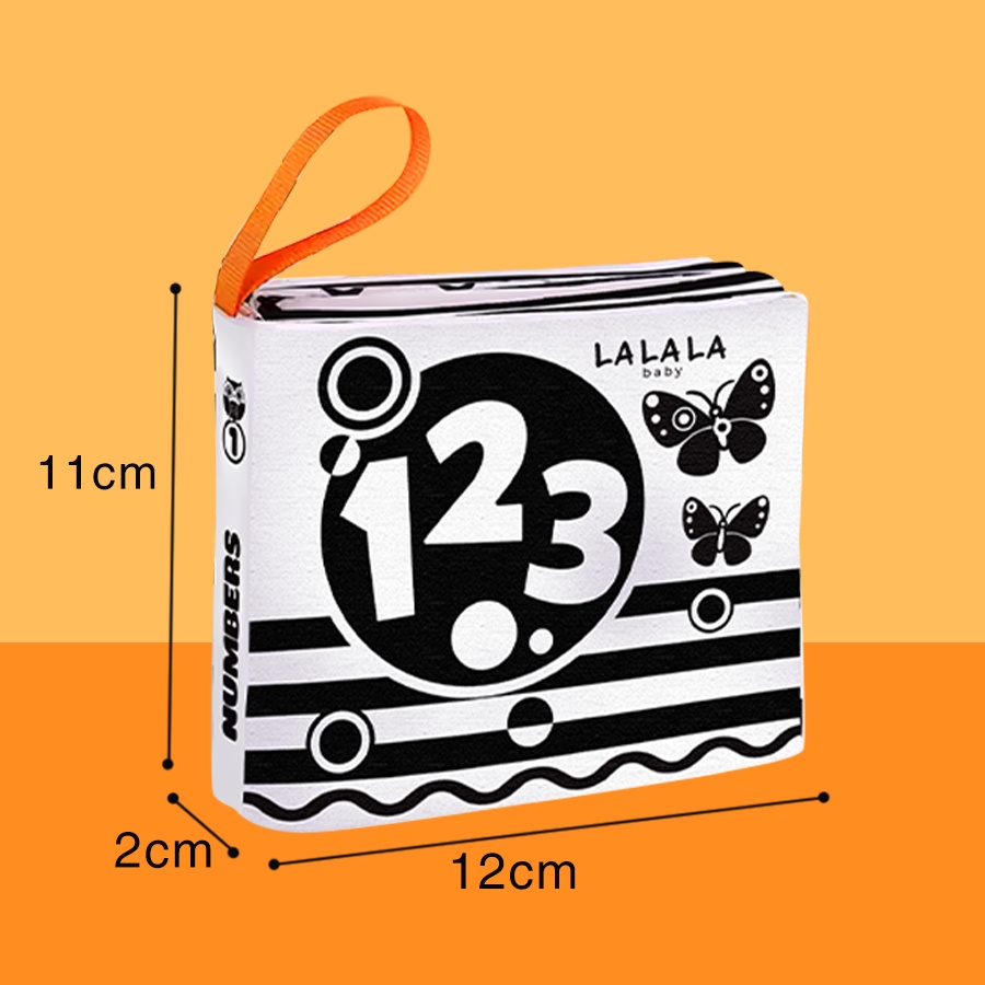 Đồ Chơi Giáo Dục Sớm Sách Vải Cho Trẻ Sơ Sinh 8 Trang Sột Soạt Kích 11x12cm - Hiệu Lalala Baby Việt Nam