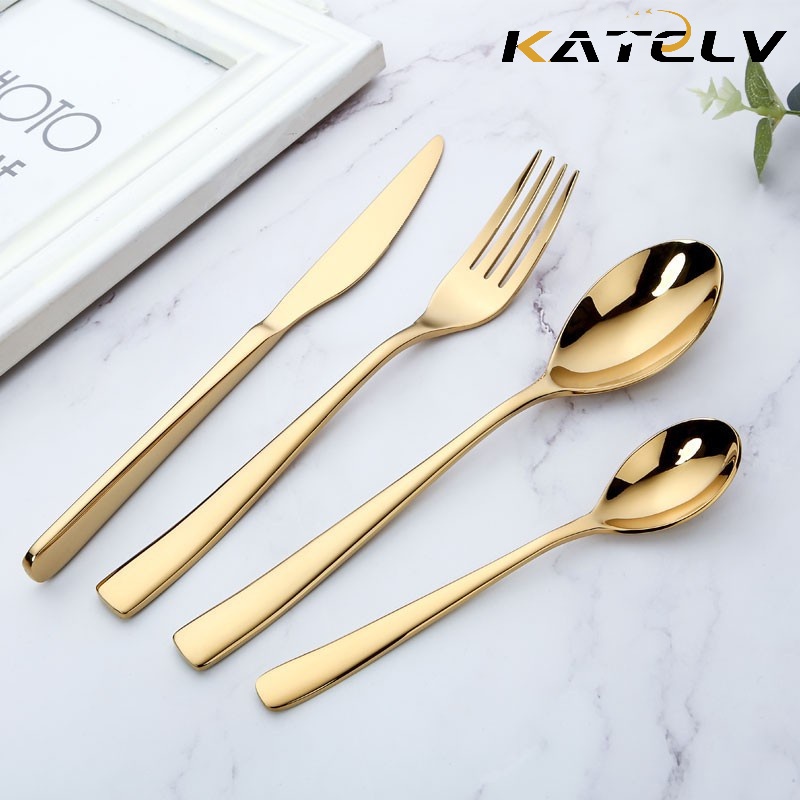 Muỗng/ nĩa/dao KATELV bằng thép không gỉ 304 chất lượng cao tùy chọn