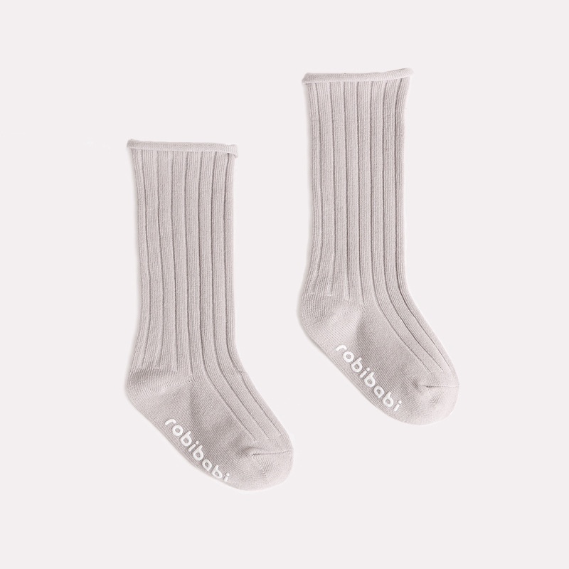 Vớ cotton dệt kim mềm mại cổ cao chống trượt đáng yêu dành cho trẻ sơ sinh 0-2 tuổi