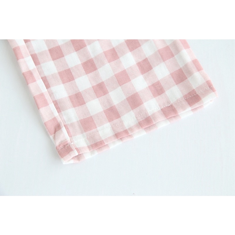 Quần ngủ dáng suông kẻ caro quần dài pijama Hàn Quốc ullzang