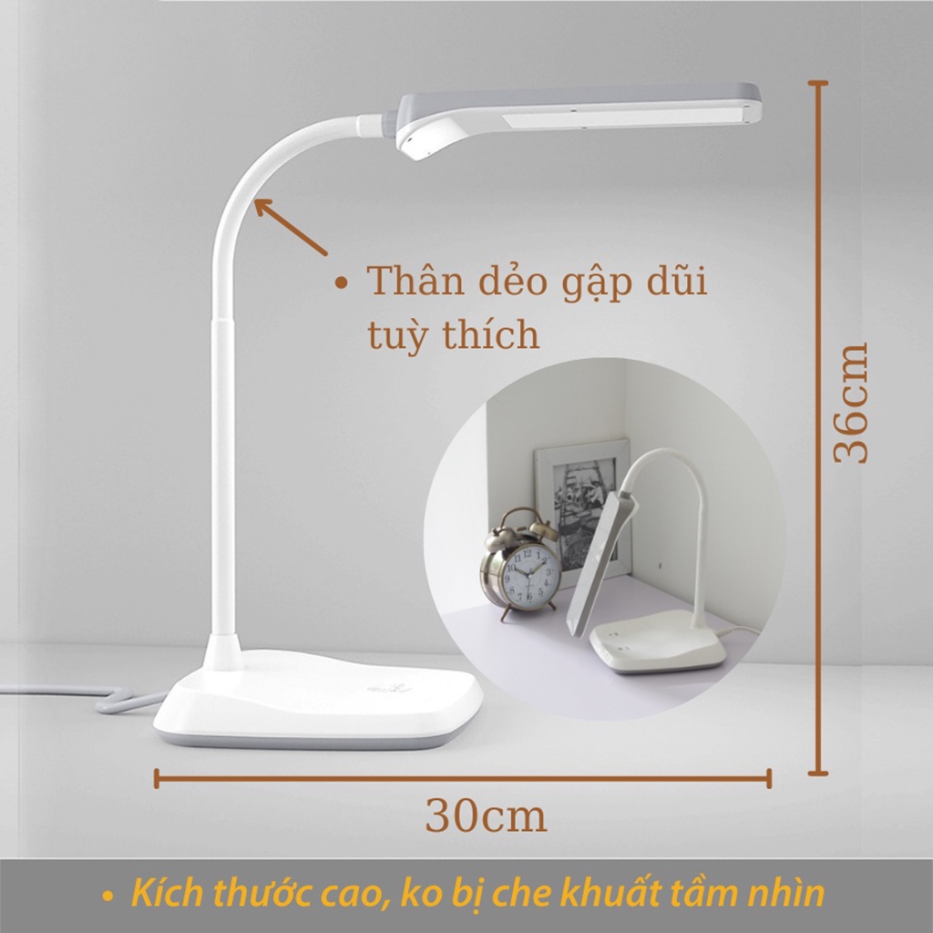 Đèn Học Để Bàn Chống Cận RẠNG ĐÔNG SUNLIKE RD-RL-36.LED, cảm ứng, điều chỉnh độ sáng, màu sáng