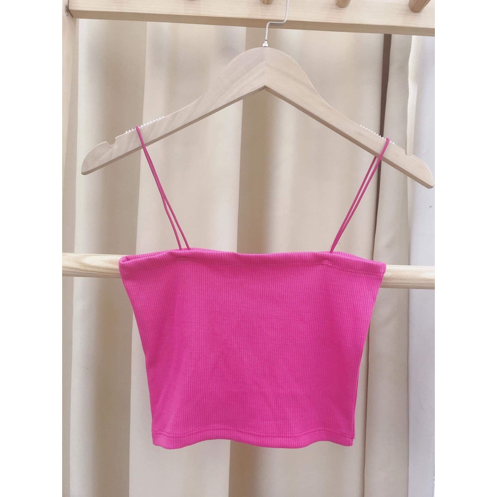 Áo hai dây trơn croptop dây mảnh nhiều màu - Surichau
