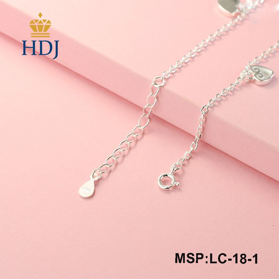 Lắc chân nữ bạc hình trái tim đính đá đơn giản trang sức cao cấp HDJ mã LC-18-1 Hàng Xuất Khẩu | BigBuy360 - bigbuy360.vn
