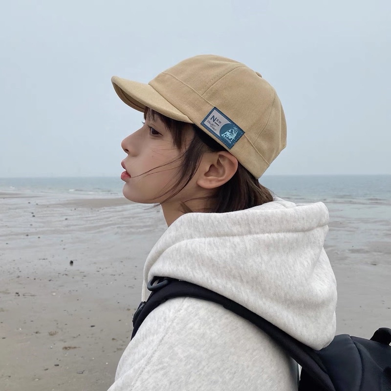 Mũ lưỡi trai nón kết ngắn vành thêu chữ dành cho nam nữ phong cách ulzzang – SMN011