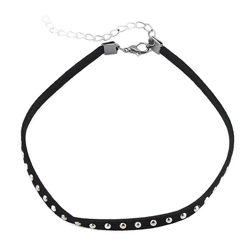 Vòng cổ choker đinh tán kiểu dáng cổ điển cho nữ