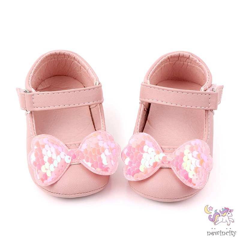 Giày Búp Bê Phối Nơ Xinh Xắn Cho Bé Gái Tập Đi