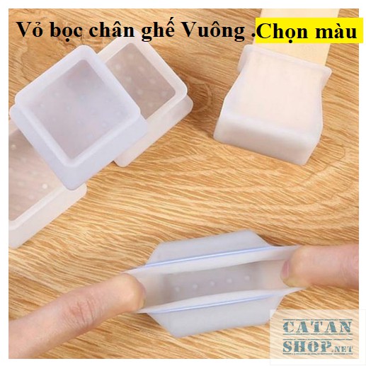 [Giá sỉ 1.900đ ] Vỏ bọc chân bàn ghế silicon dày hình vuông, miếng silicon dày bọc chân bàn ghế chống trượt an toàn