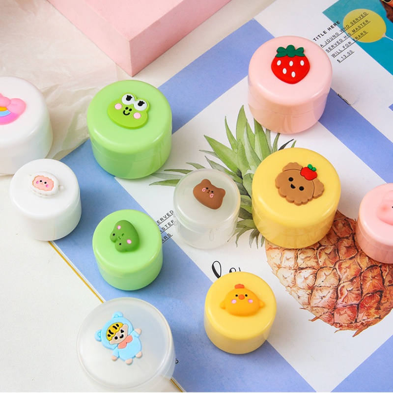 Kem dưỡng da hoạt hình chai thạch cao du lịch xách tay mỹ phẩm lỏng hộp kem nền dùng thử mẫu chai rỗng