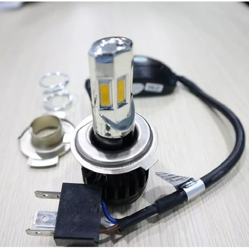 Bóng đèn led xe máy 6 tim quạt tản nhiệt