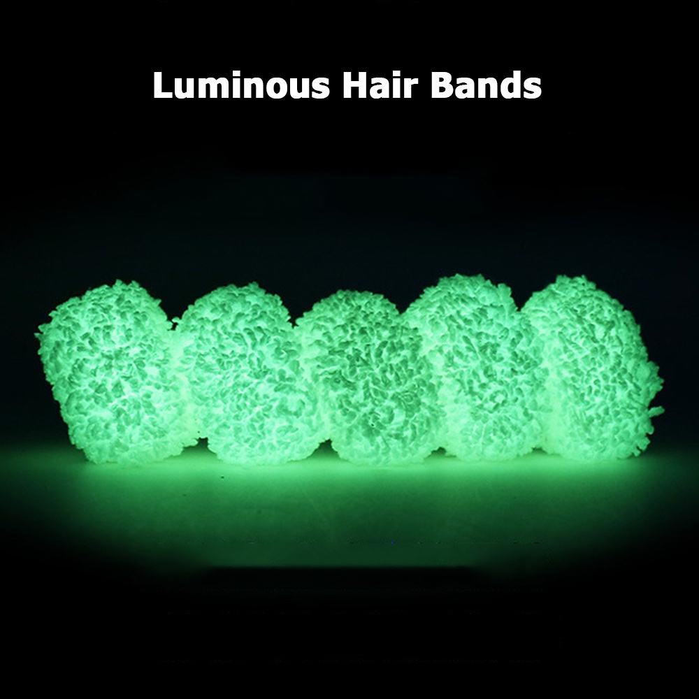 Dây buộc tóc co giãn màu dạ quang thời trang MIHAN1 cho nữ