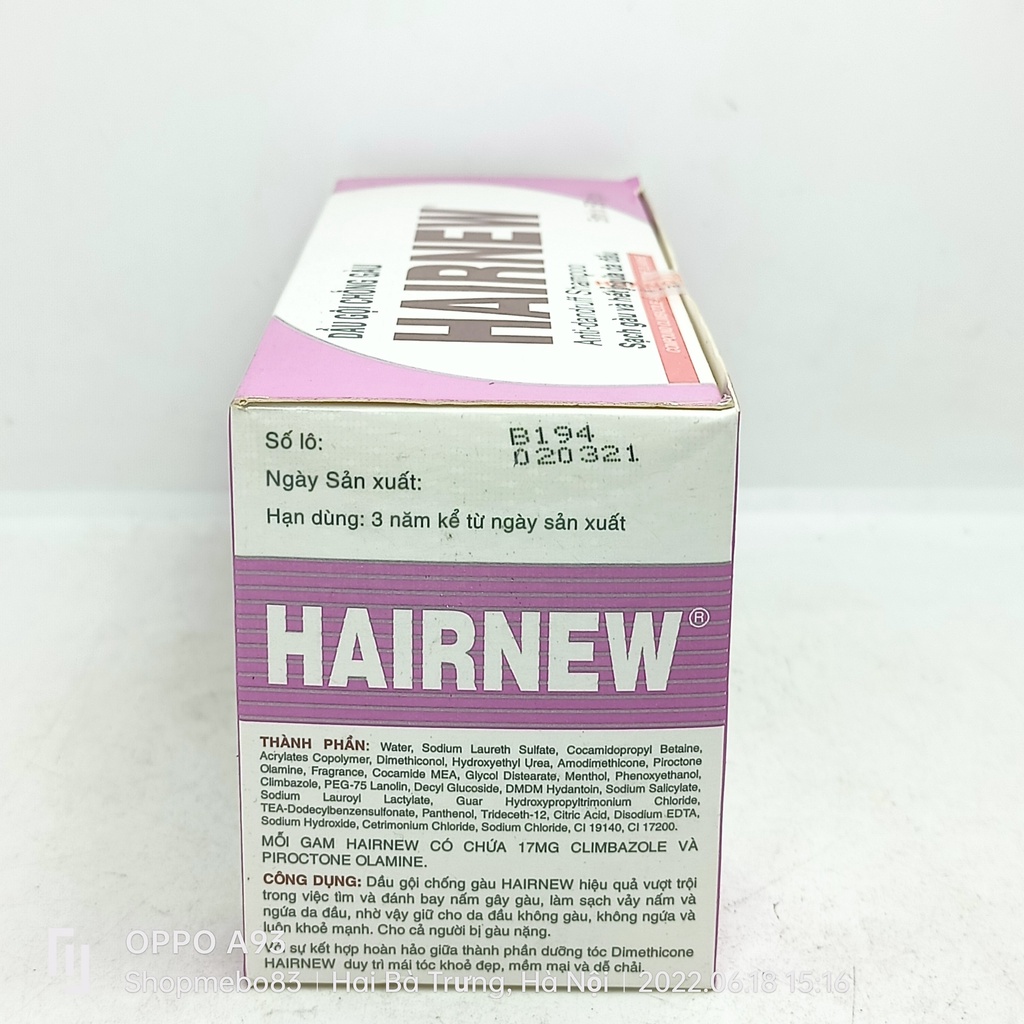Dầu gội chống gàu Hainew hộp 50 gói