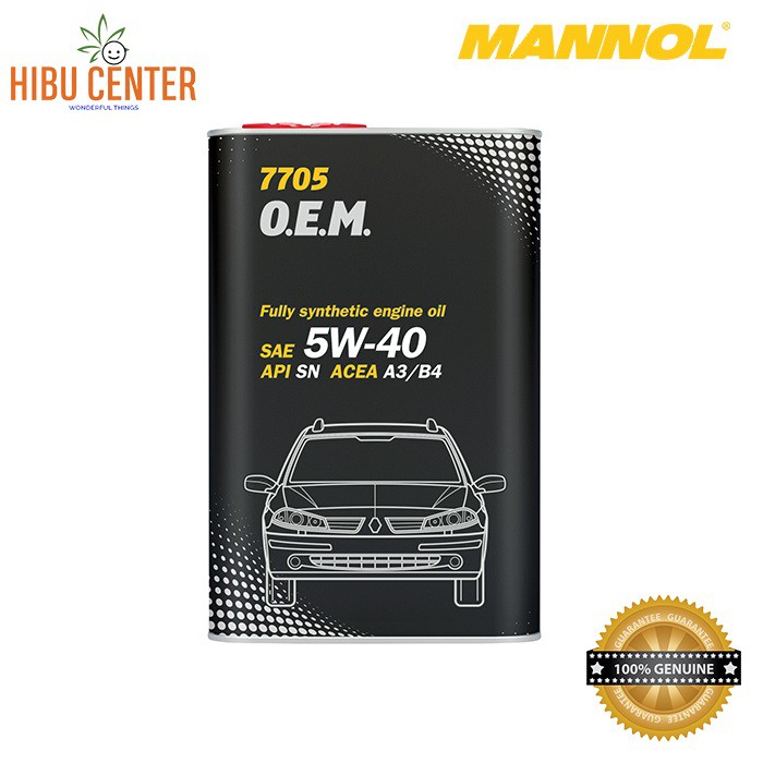 Nhớt MANNOL 5W-40 SN/CF O.E.M Cho Xe Renault, Nisan 7705 – 4L Hàng Đức Cao Cấp Chính Hãng – HIBUCENTER