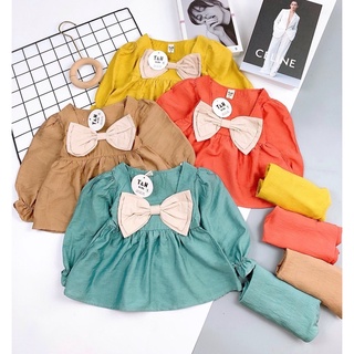 Bộ quần áo cho bé gái, set đũi thu đông