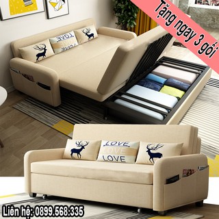Giường đa năng khung thép sơn tĩnh điện kích thước 1m9x1m9 - giường gấp gọn thành ghế thông minh