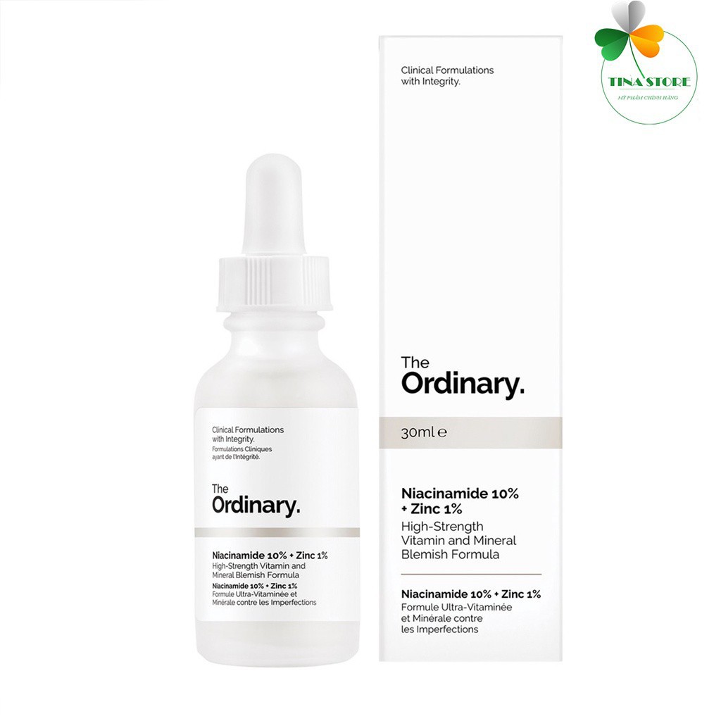[CHÍNH HÃNG] THE ORDINARY NIACINAMI DE 30ML 10% + ZINC 1% - TINH CHẤT SERUM NGĂN NGỪA MỤN, SÁNG DA, SE KHÍT LỖ CHÂN LÔNG