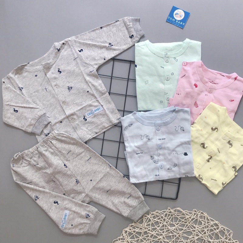 Bộ dài tay sơ sinh CQ Baby cho bé yêu