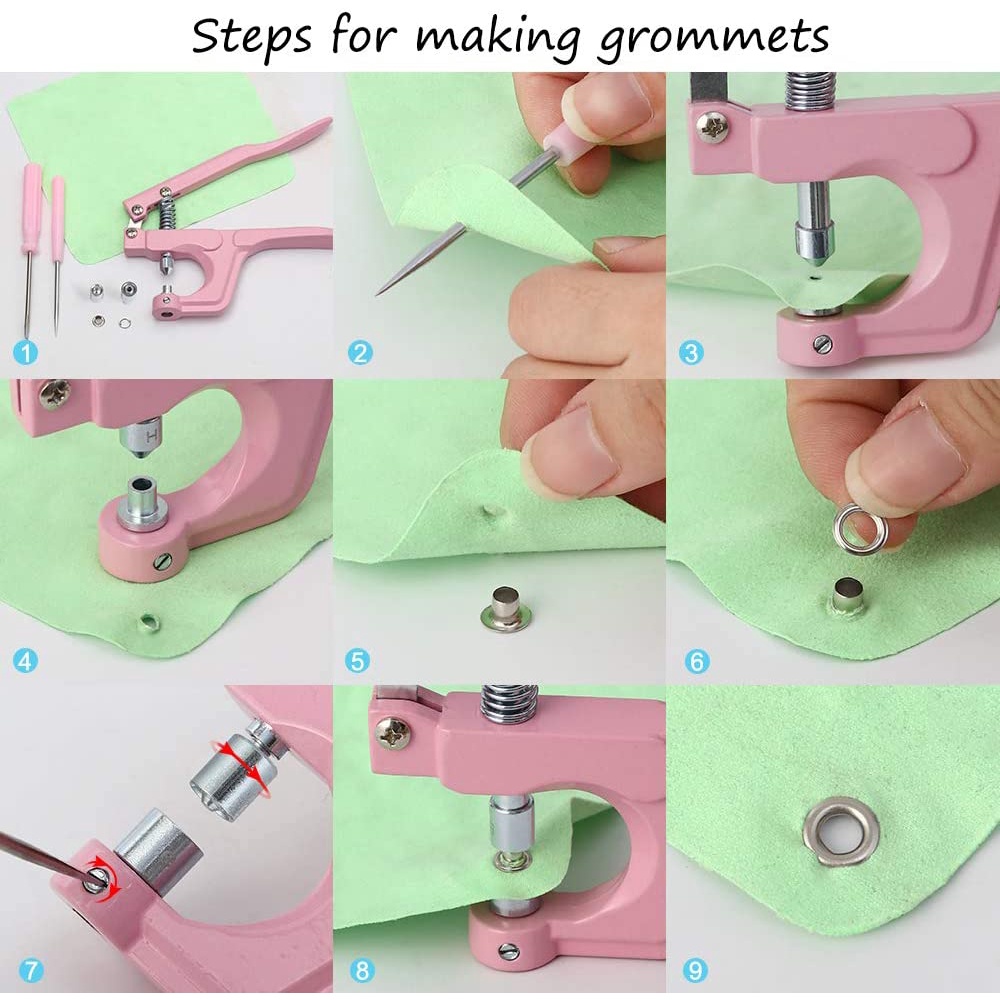 Bộ 312 Nút Bấm Kim Loại Kèm Kìm Chuyên Dụng Cho May Vá