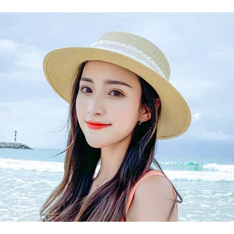 Nón mũ cói vành nhỏ đi biển đẹp thời trang Hàn Quốc Lh 0917399527
