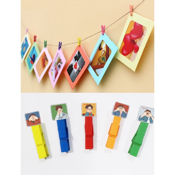 Kẹp ảnh GOT7 ITZY MAMAMOO KAG37 combo 5 kẹp kèm dây treo 1m5 idol kpop