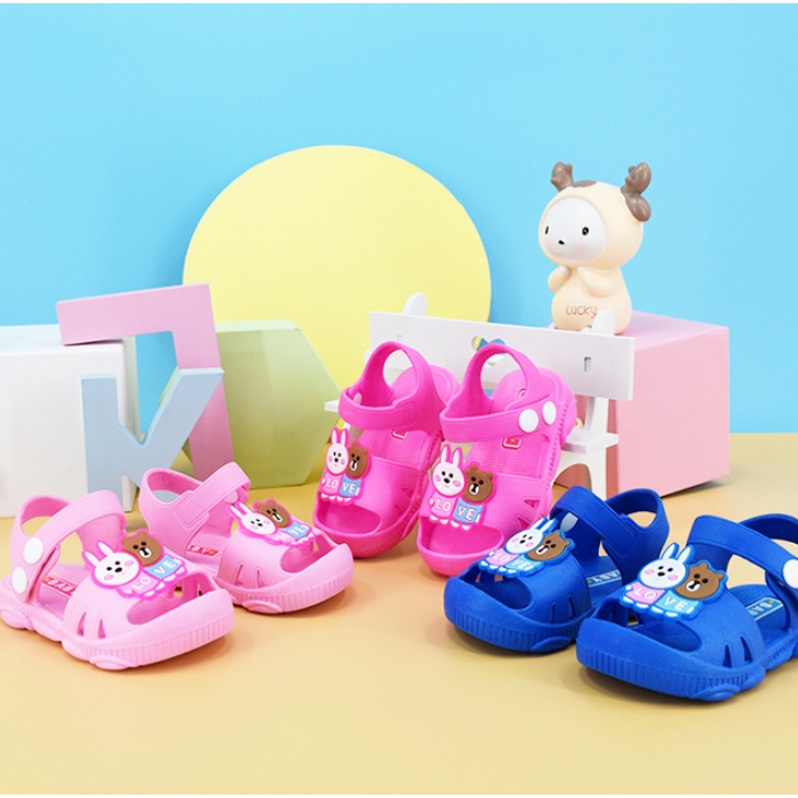 Dép Sandal Tập Đi Cho Bé 1-2 Tuổi Chữ Love, Đế Cao Su