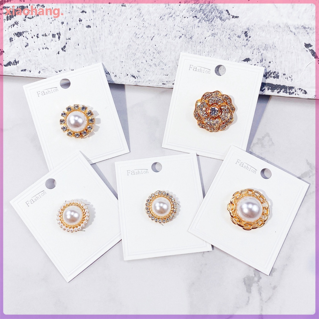 Ghim Cài Áo Từ Tính Đính Ngọc Trai Giả Thời Trang