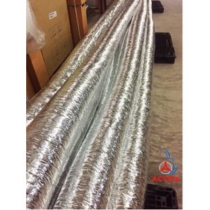 Ống gió mềm ACD Ø150mm bọc bảo ôn bông vải Polyester loại: C1, C2, C3 (Cuộn 10 mét, hàng xuất khẩu Châu Âu)