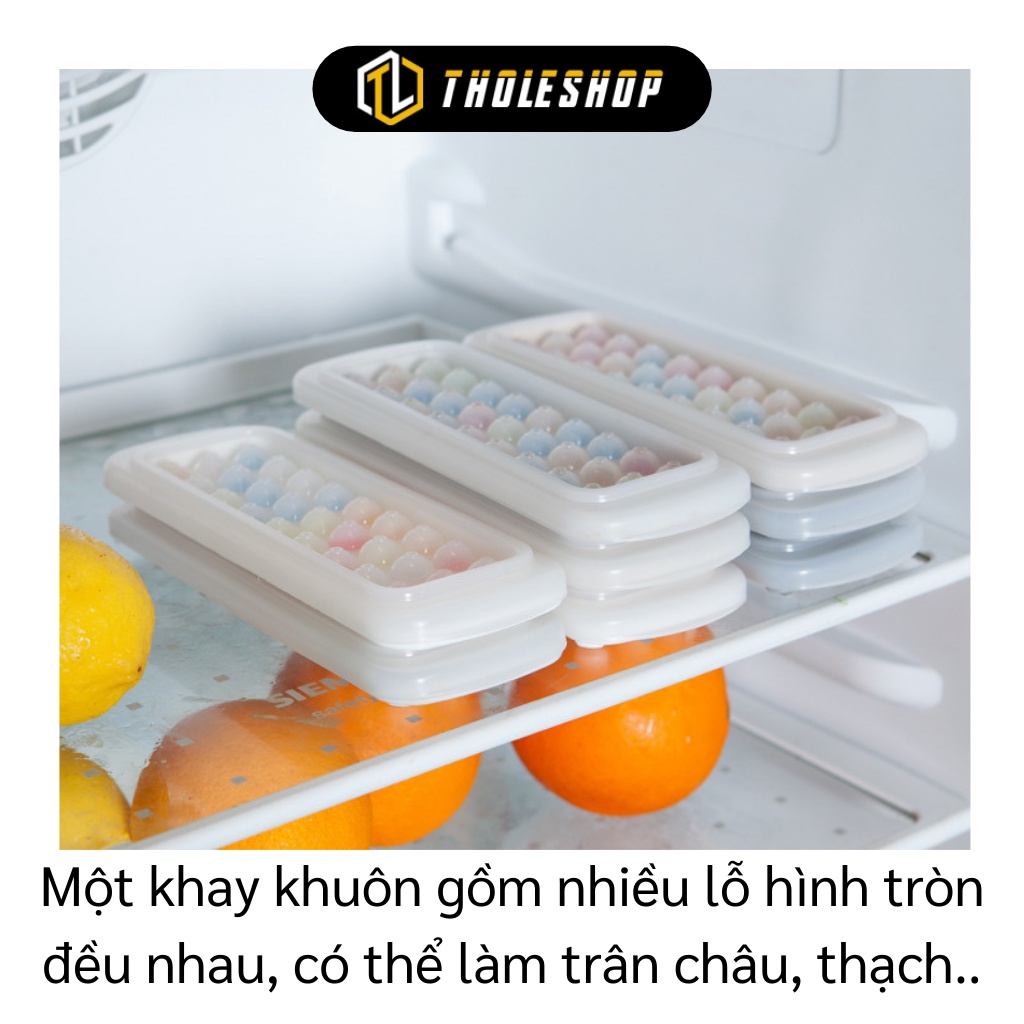 Khay Đá Tròn - Bộ Khuôn Làm Đá Tròn Viên Nhỏ, Thạch, Hạt Trân Châu Không Dính 5753