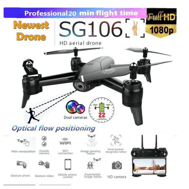 Flycam Drone SG106 Camera Kép Full HD 1080p