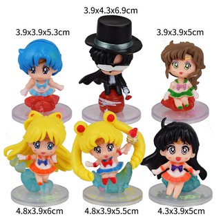 Bộ 06 Mô Hình Thủy Thủy Mặt Trăng - Sailor Moon
