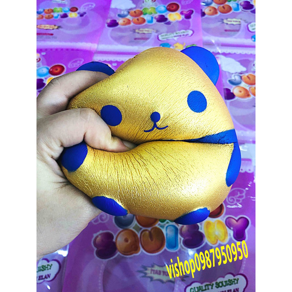 ĐỒ CHƠI SQUISHY GẤU TRÚC TRÒN lớn ĐẠI khổng lồ KÈM BAO tị nạnh chính hãng mã OWC12 RQ-002