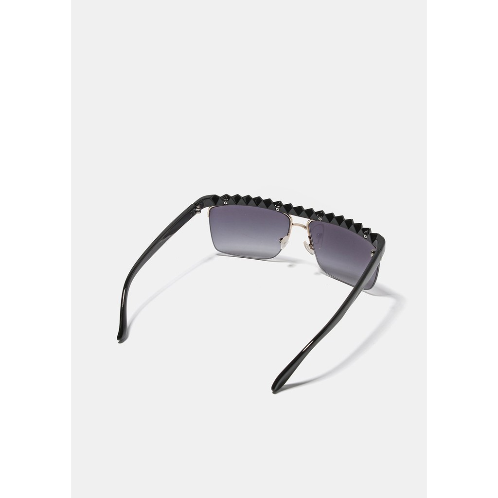 KÍNH MẮT SHOP MISS A Black Zigzag Rimless Sunglasses