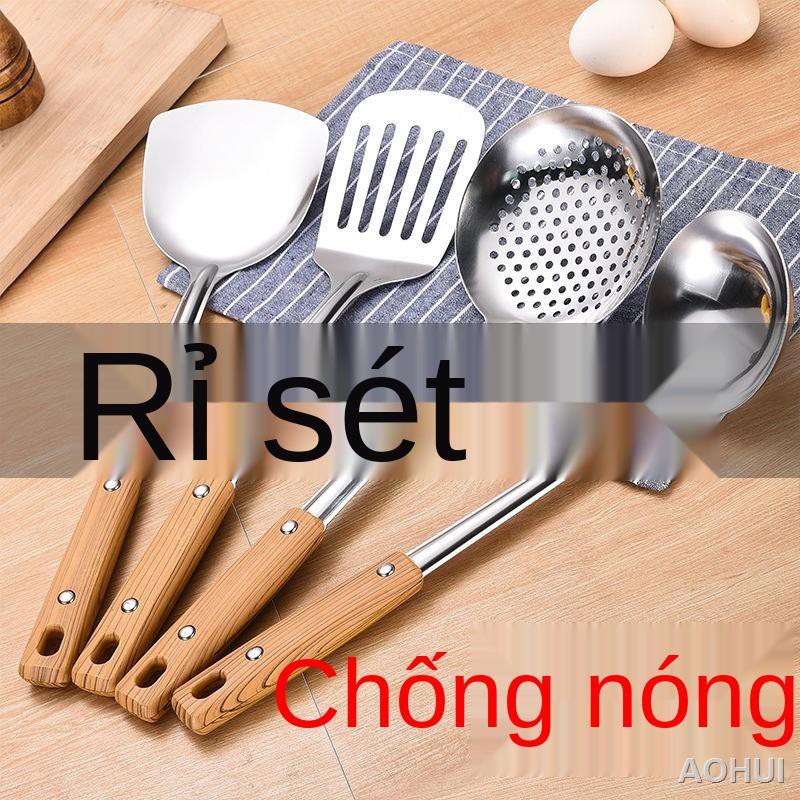 Thìa xào muỗng xúp muỗng xúp inox dụng cụ nhà bếp dày dặn Bộ muỗng nấu cháo gia dụng dụng cụ nấu ăn