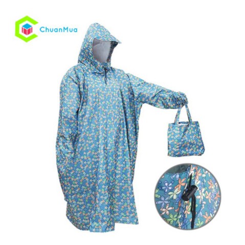 Áo Mưa Bít Bông, Áo Mưa Sọc Kẻ Caro Người Lớn 1m2, 1m4 không Thấm Nước, Loại 1, Vải Dù Cao Cấp- Dày Dặn