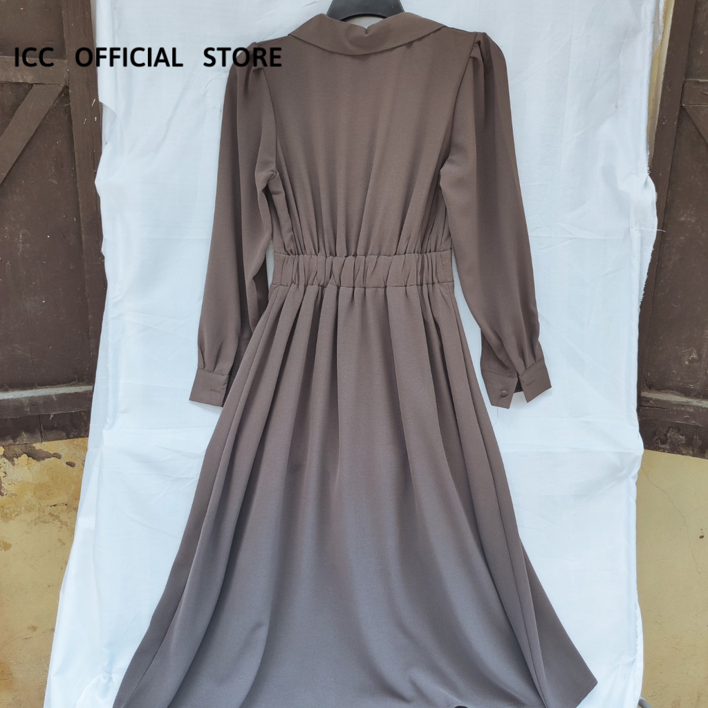 [ORDER] Váy voan thanh lịch dáng dài xếp ly ICCICC1992 VD057
