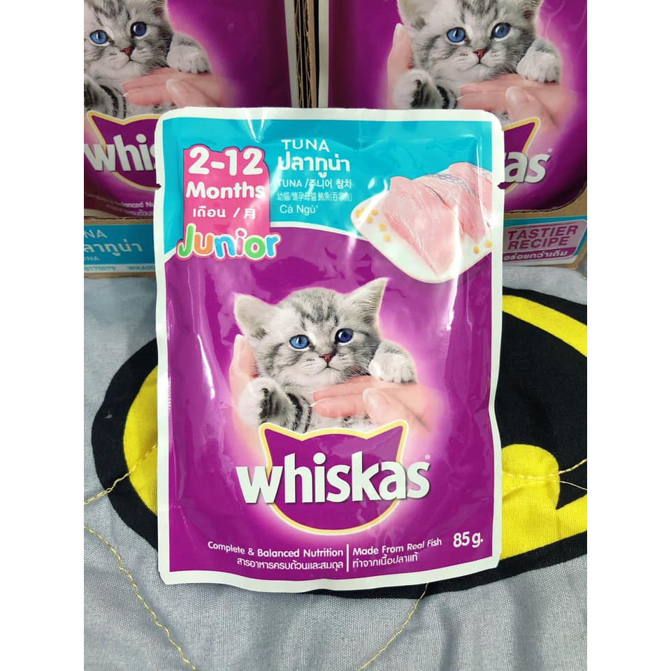 Pate cho mèo Whiskas đủ vị gói 85g