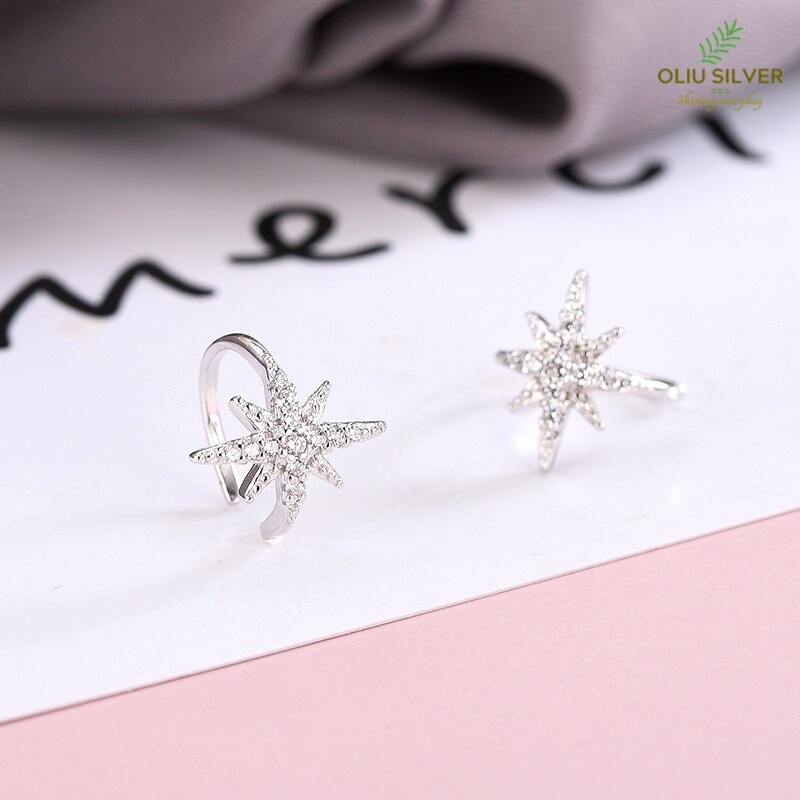 Bông Tai Bạc S925 Ear Cuff Kẹp Vành Simply Star Trẻ Trung Cá Tính | Khuyên Tai Nữ Trang Sức Bạc Thời Trang