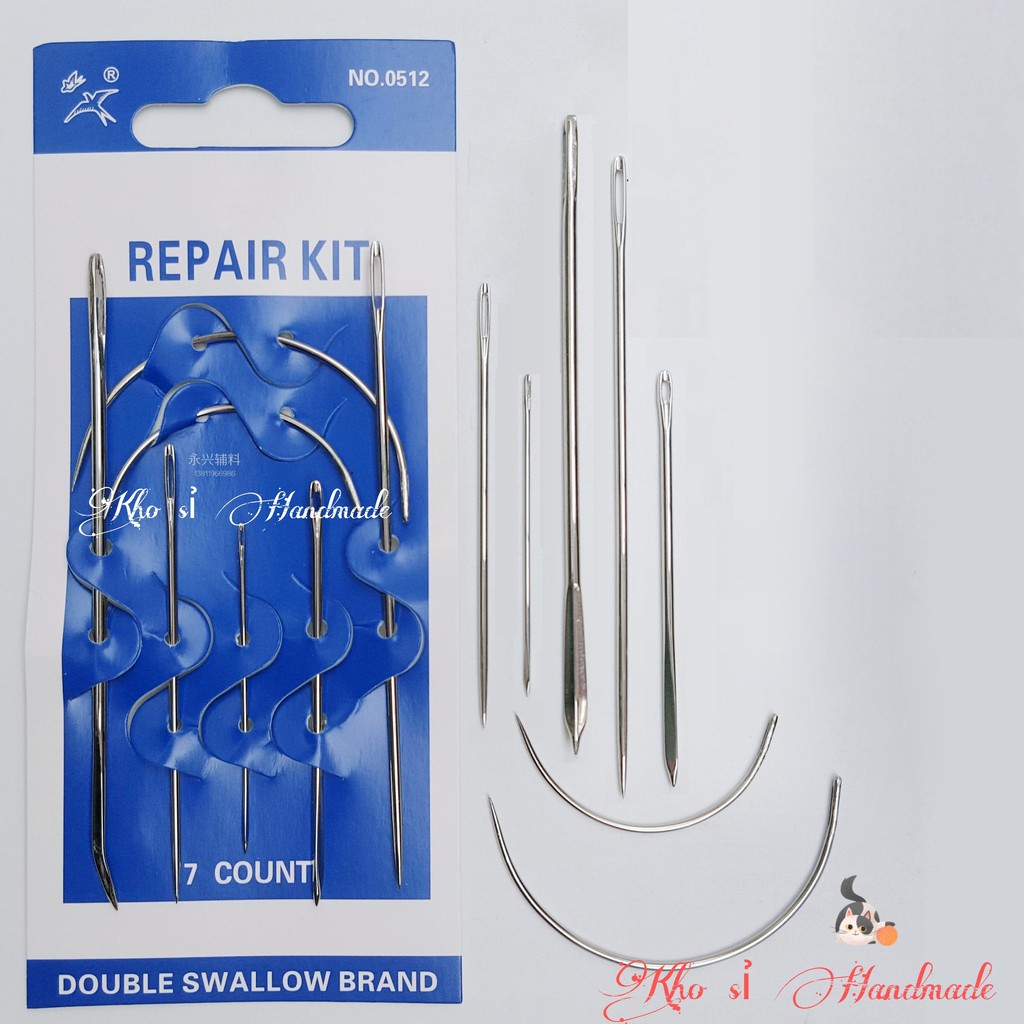 Set 5 kim khâu len nhiều size loại tốt